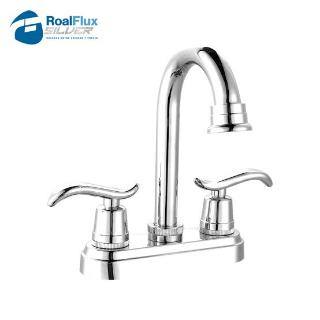 Mezcladora lavabo acero inoxidable cuello lizo 